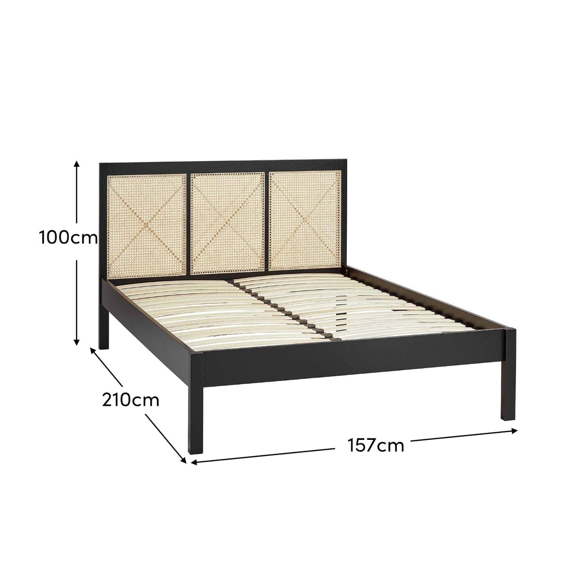 Charlie King Size Bed Frame - Black