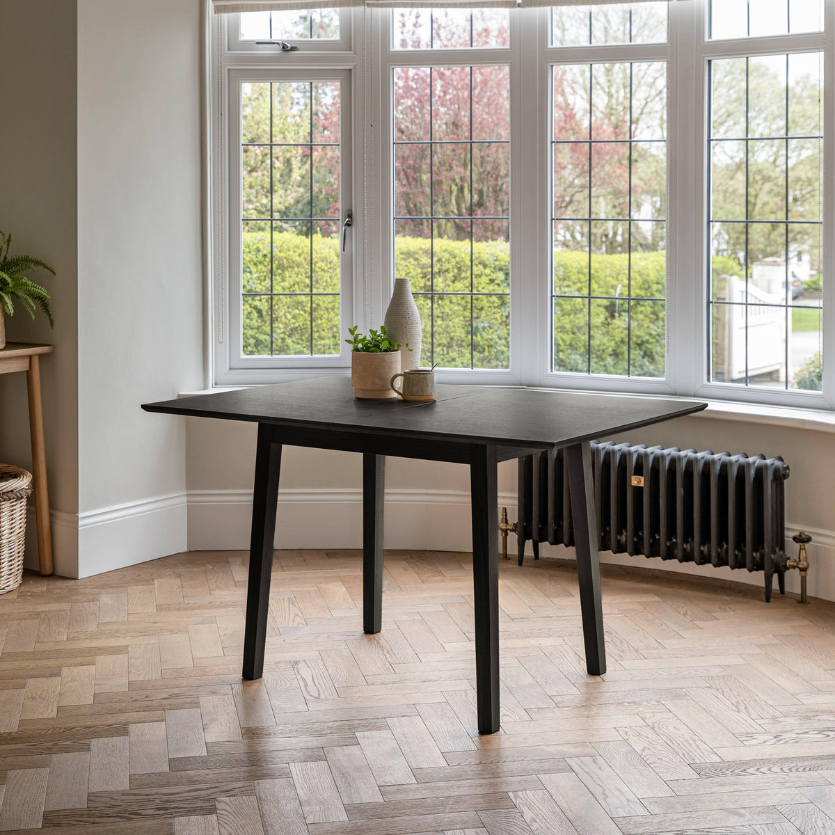 Charlie Black Oak Dining Table - Extendable