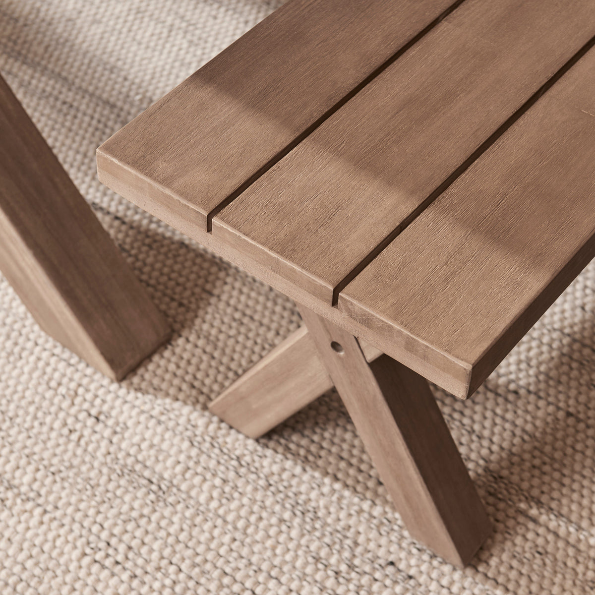 Charlotte 190cm Dining Table with 2 150cm Dining Benches - Brushed Acacia
