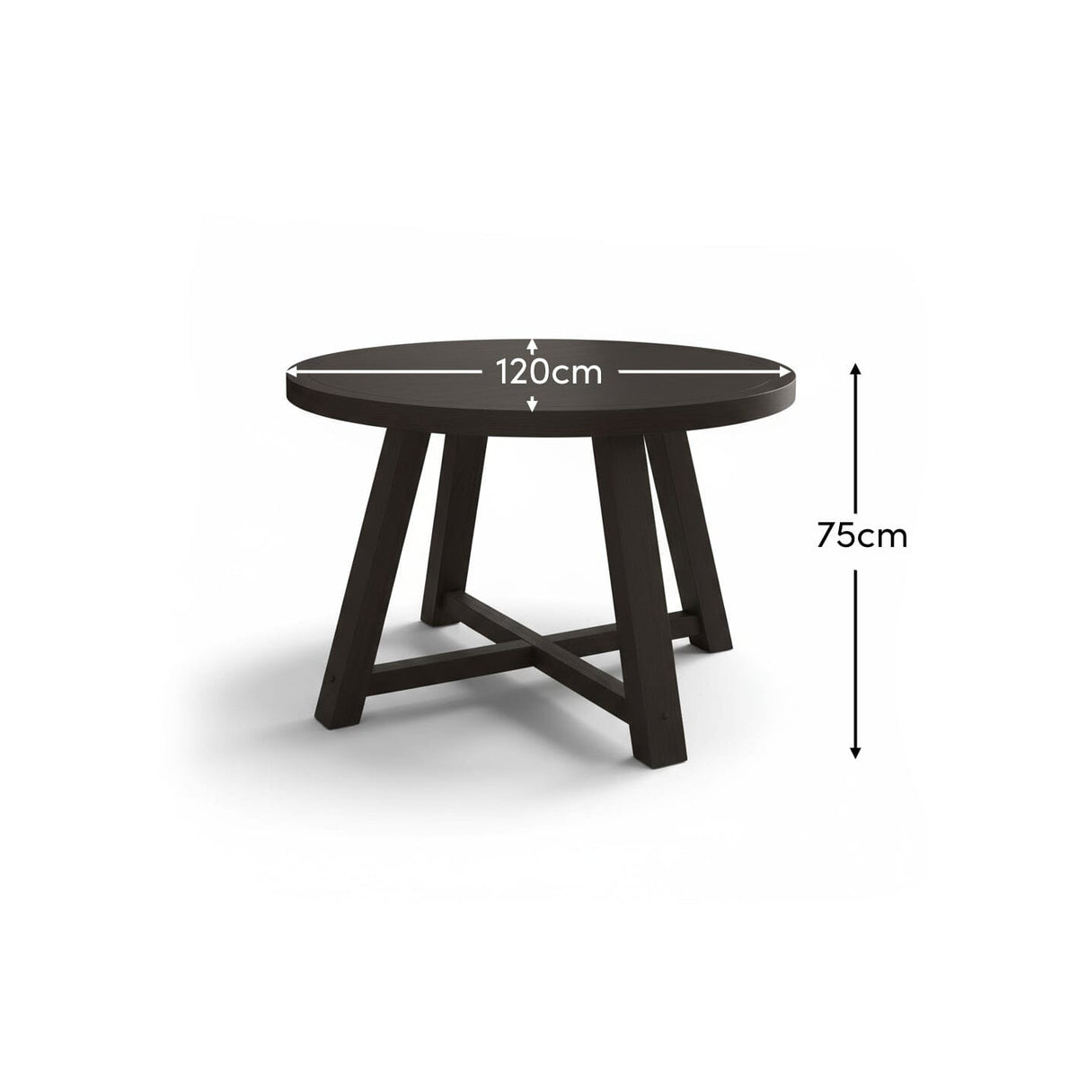 Outlet - Charlotte Black Oak Round Dining Table
