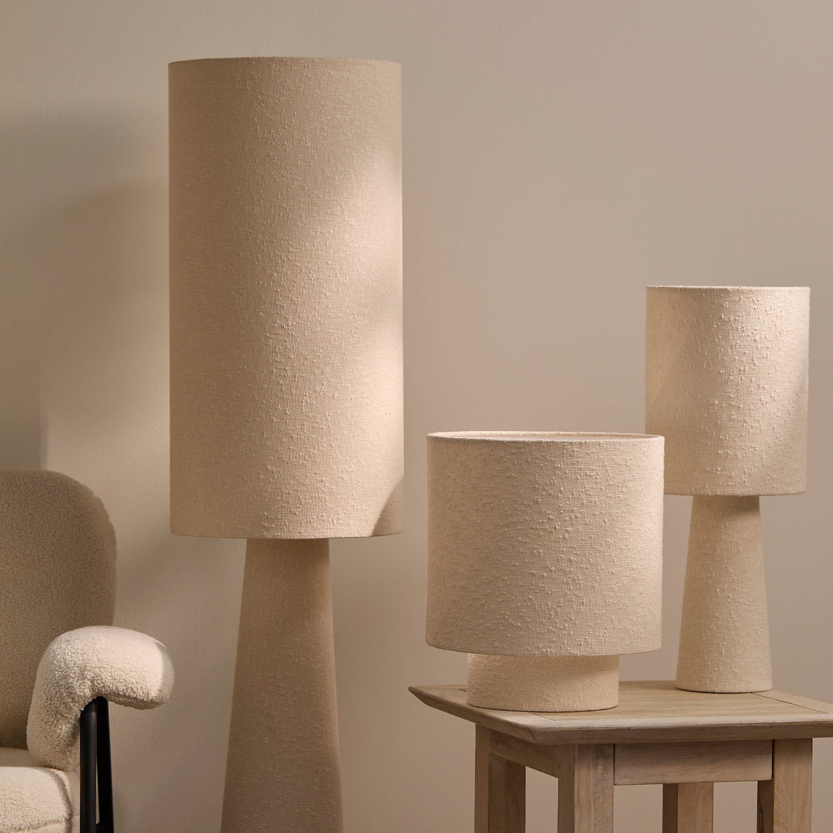 Chattendon Ivory Boucle Table Lamp - 32cm