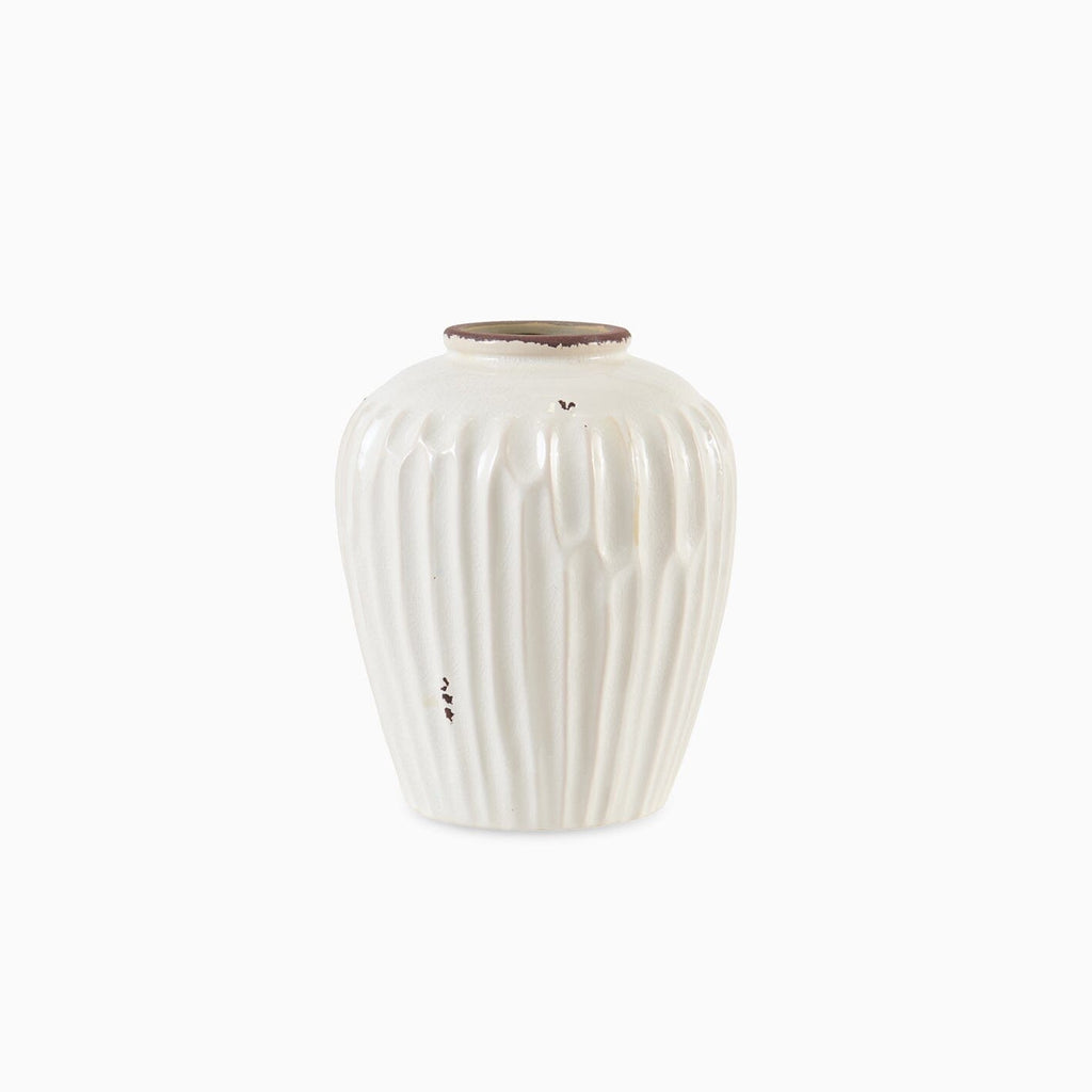 Chera 19cm Ceramic Vase - Off White