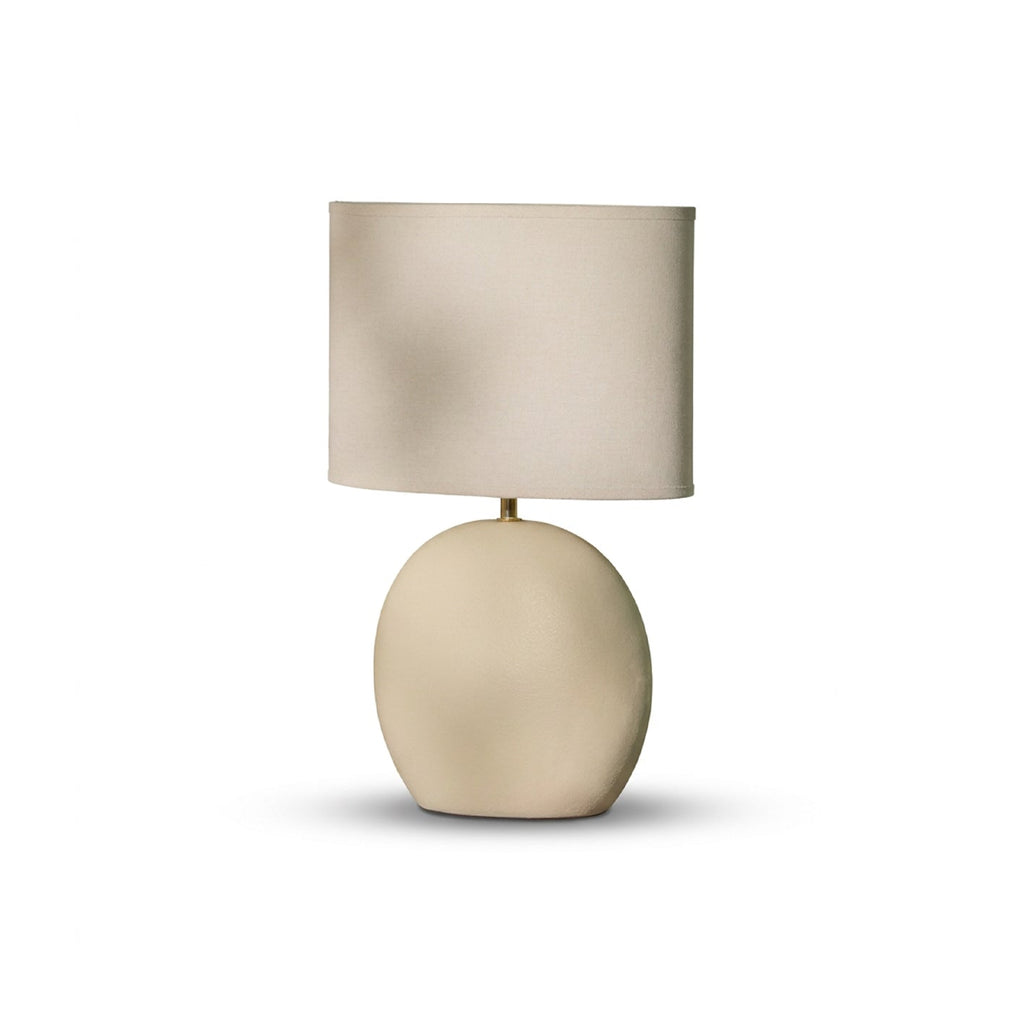 Chesil Off White 51cm Table Lamp with Alabaster White Linen Shade