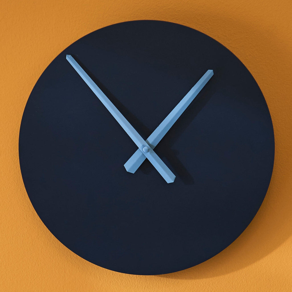 Carn Small Round Wall Clock - Ink