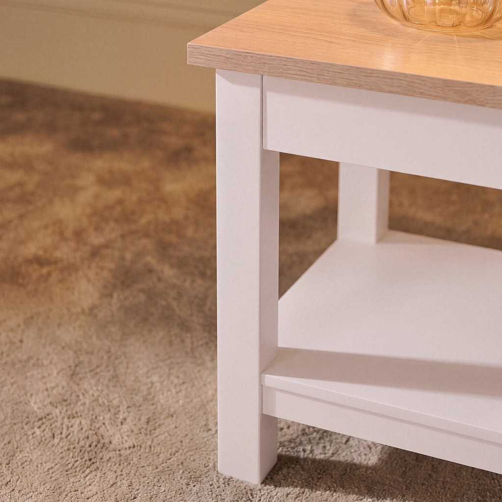 Bampton Alabaster White Side Table