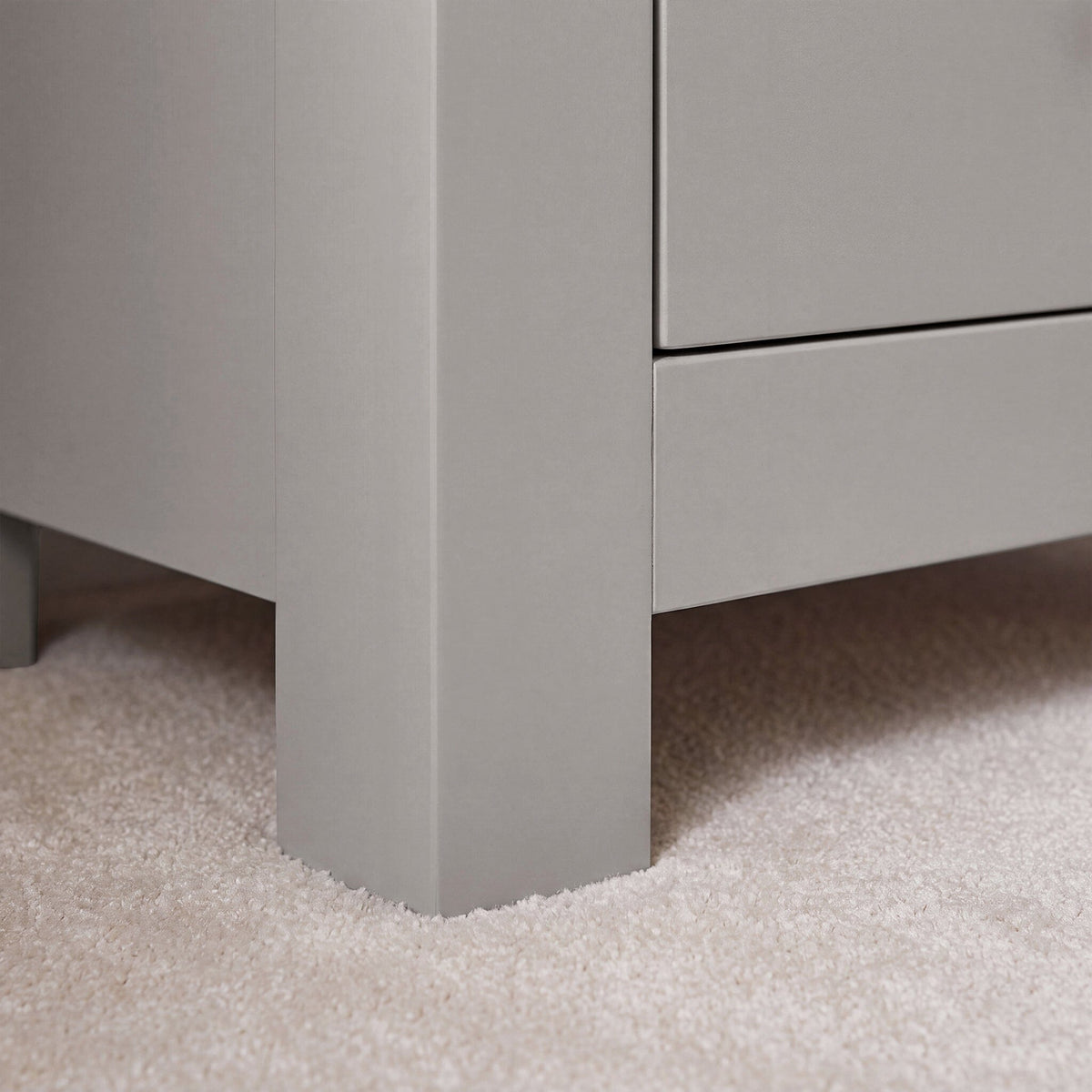 Bampton 3 Drawer Bedside Table - Stone Grey