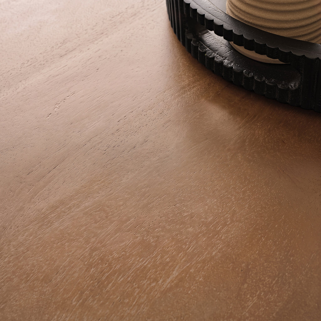 Adam 100cm Oval Almond Brown Coffee Table