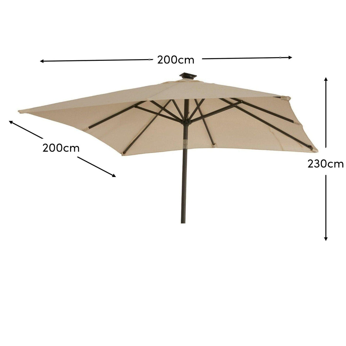 Cream Parasol - 2m Square
