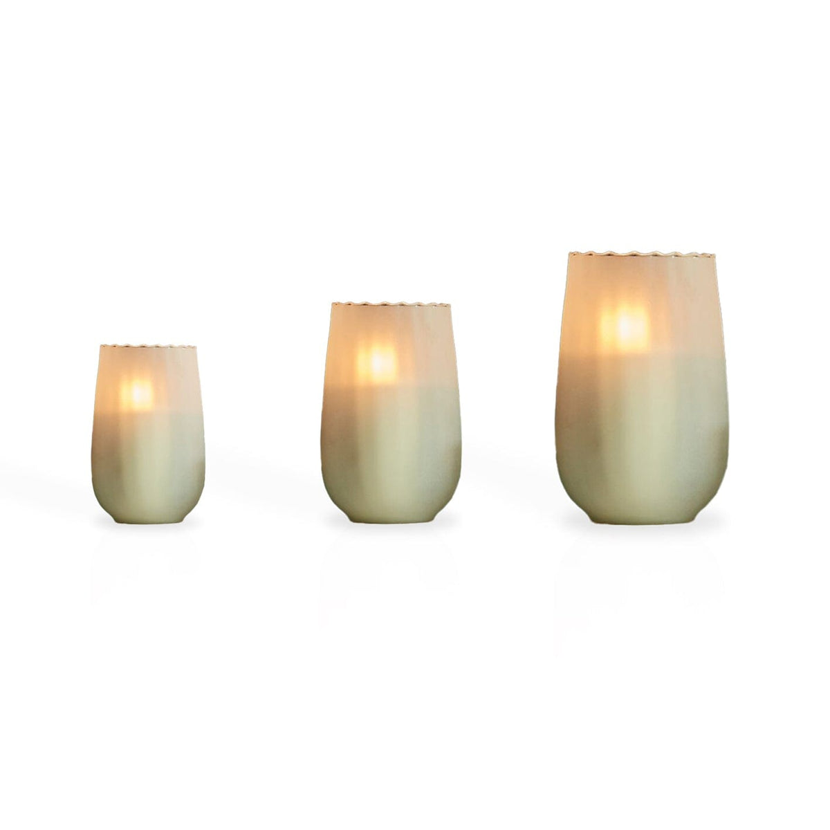 Dalen Glass Tea Light Holder with 2 Dalen Candle Holder - Frosted