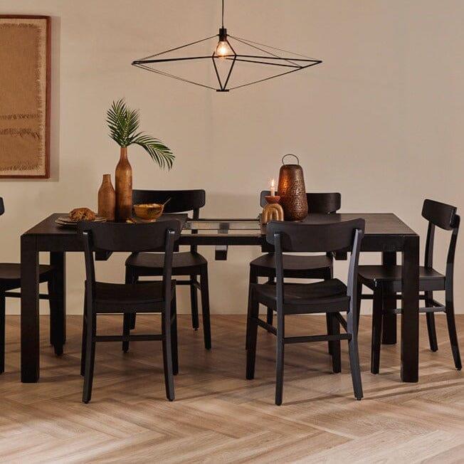 OUTLET - Magnus Black Wood Dining Table - Extendable