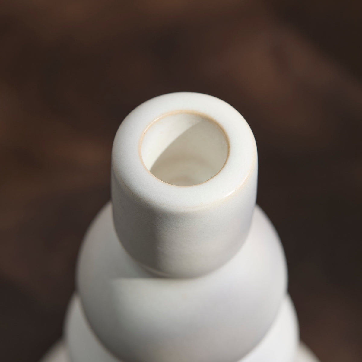 Alder 18cm Ceramic Candlestick - Set of 2 - Off White
