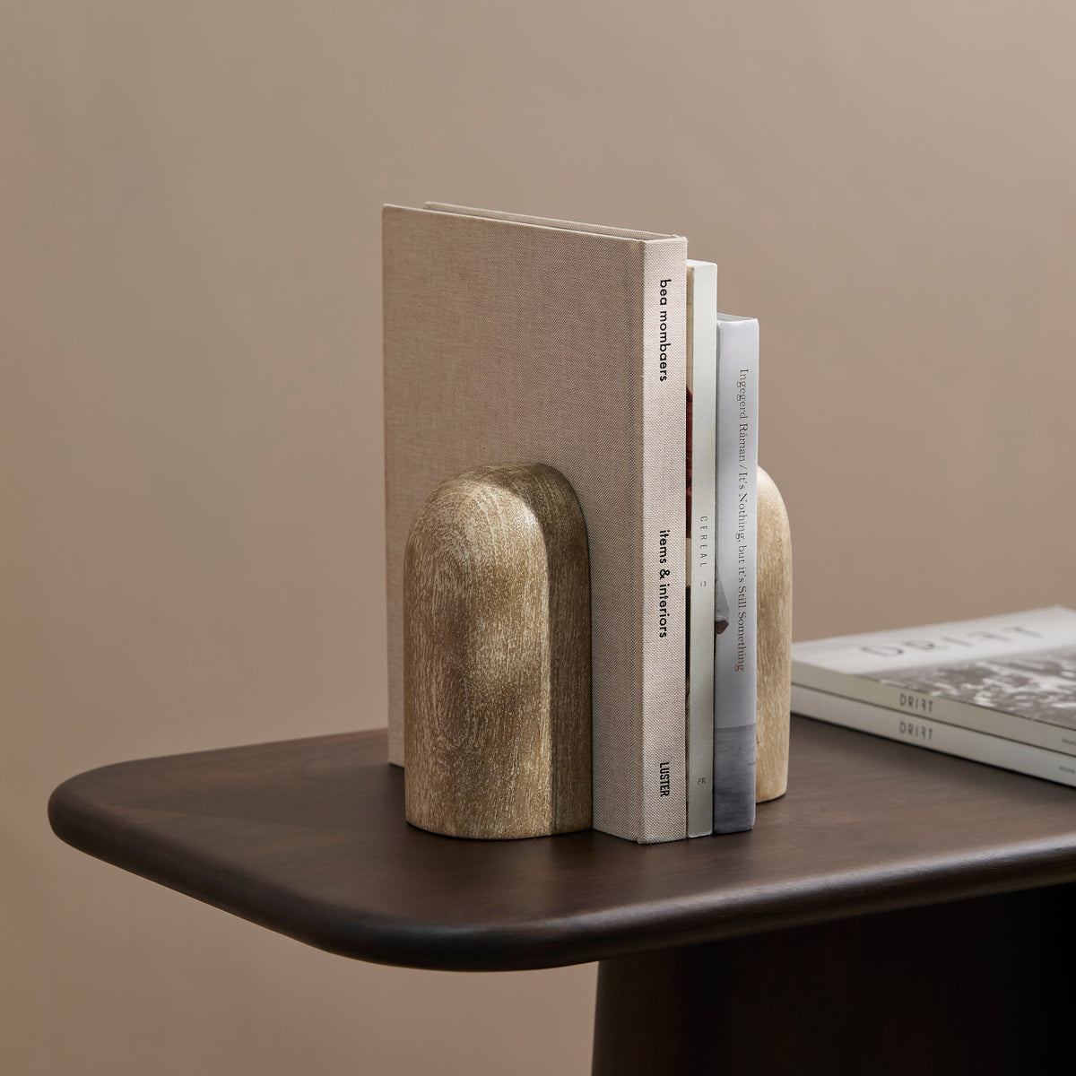 Yattendon 17cm Bookend Set of 2 - Chalked Mango Wood