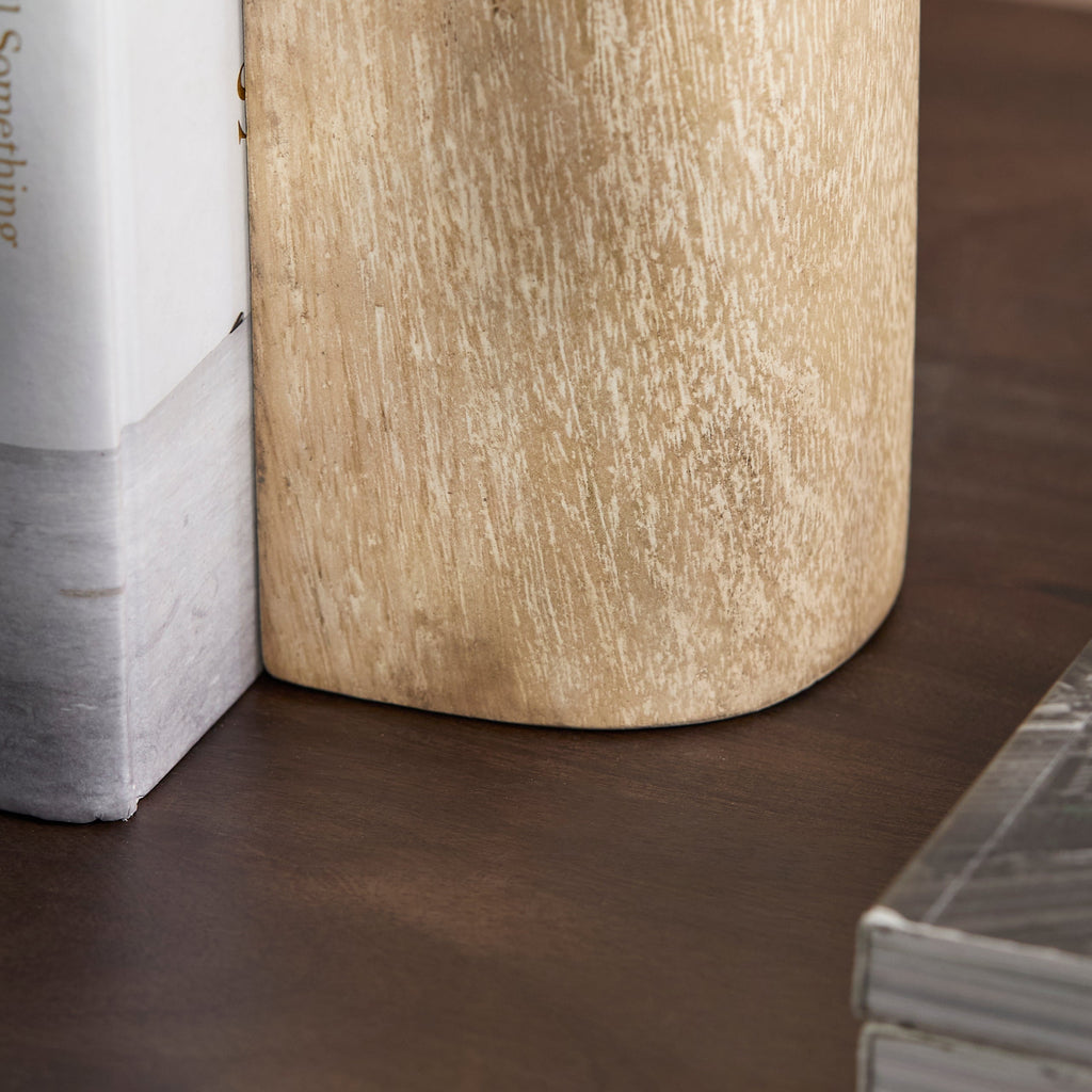 Yattendon 17cm Bookend Set of 2 - Chalked Mango Wood