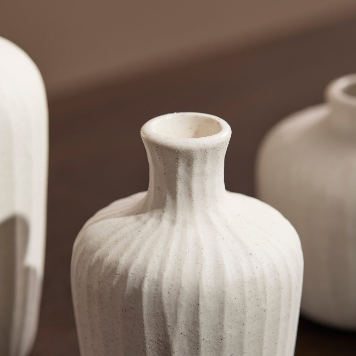 Bayswater Ceramic Vase - Set of 3 - Off White