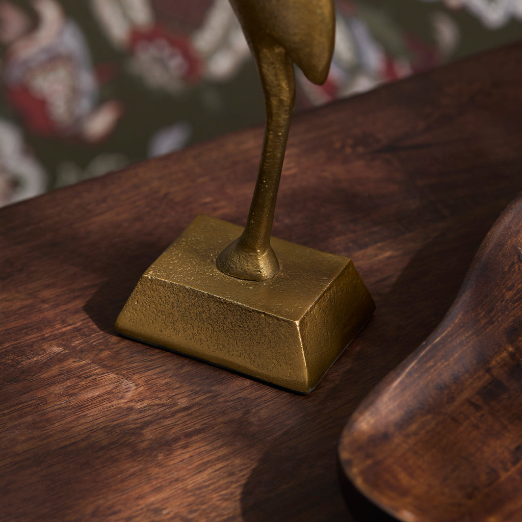Elstead Metal Crane Ornaments - Set of 2 - Gold