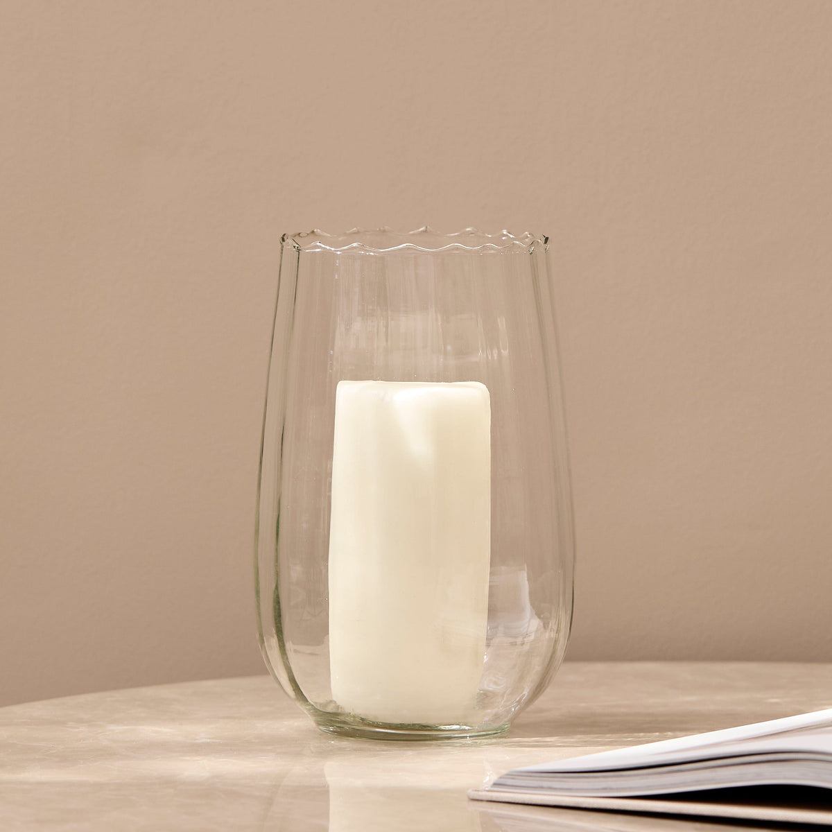 Dalen 22cm Glass Candle Holder  - Clear