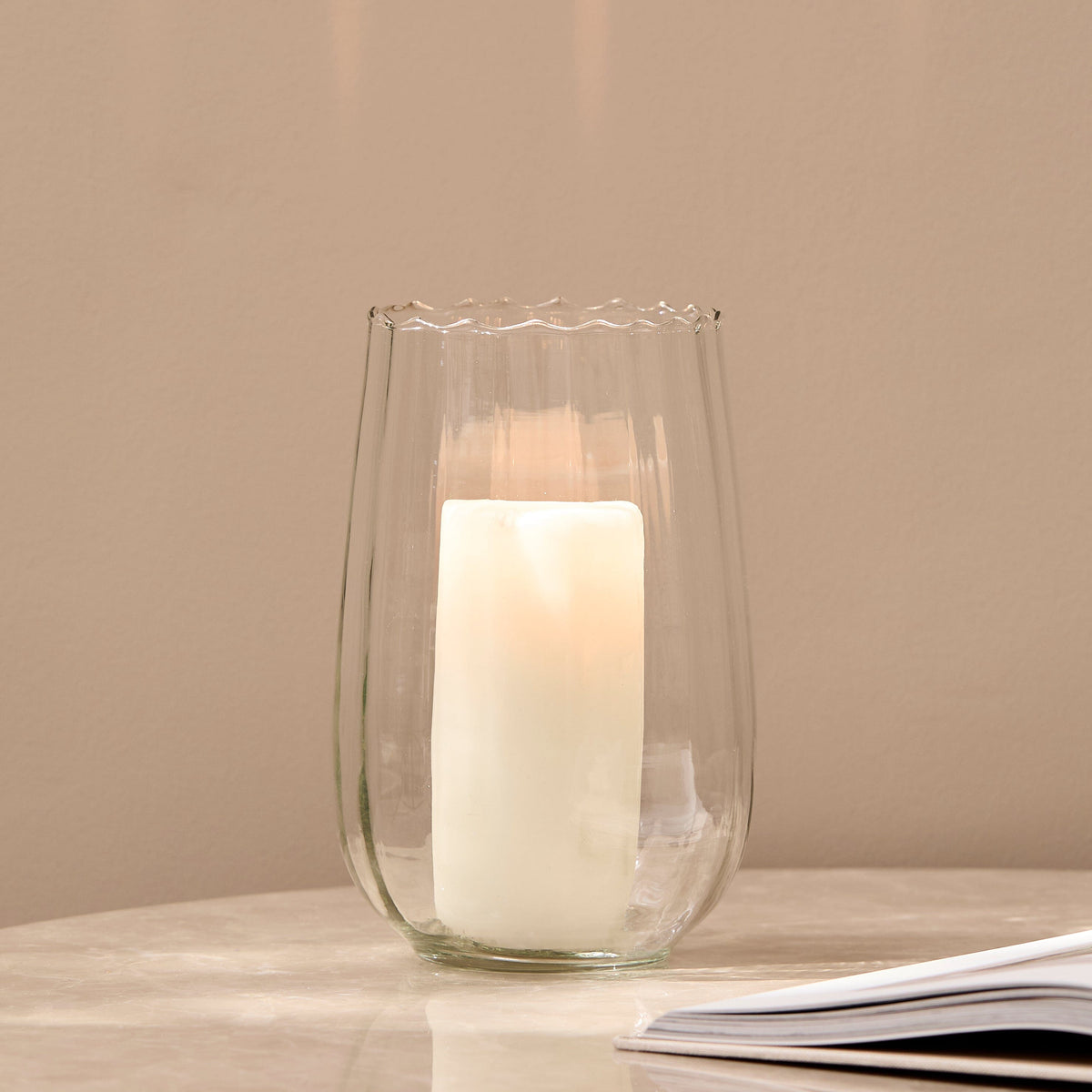 Dalen 22cm Glass Candle Holder  - Clear