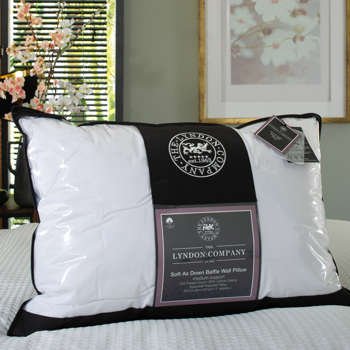 Soft as Down Baffle Wall Pillow