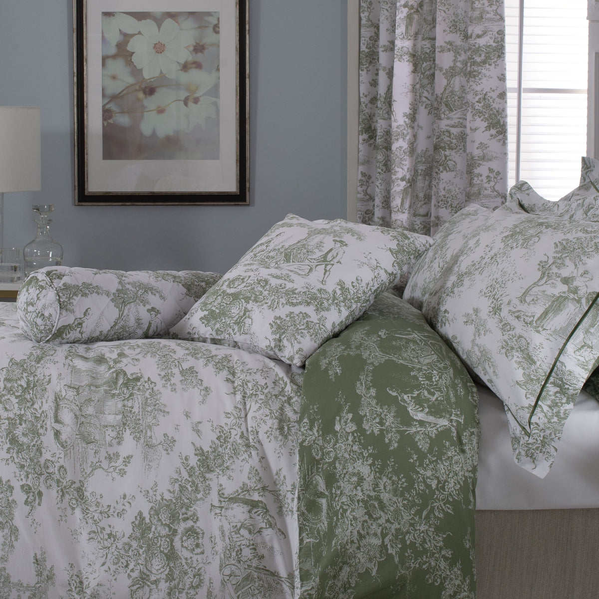 Toile De Jouy Square Cushion