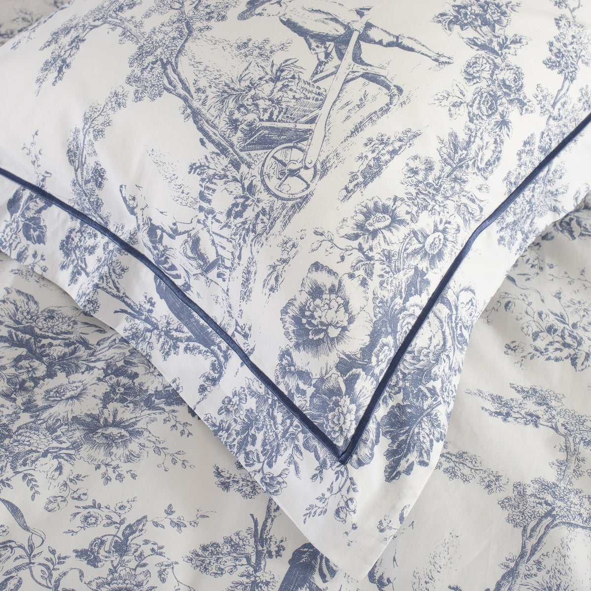 Toile De Jouy Oxford Pillowcase Pair