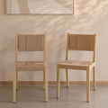 Dinah Whitewash Oak Dining Chairs - Set of 2 - Natural String