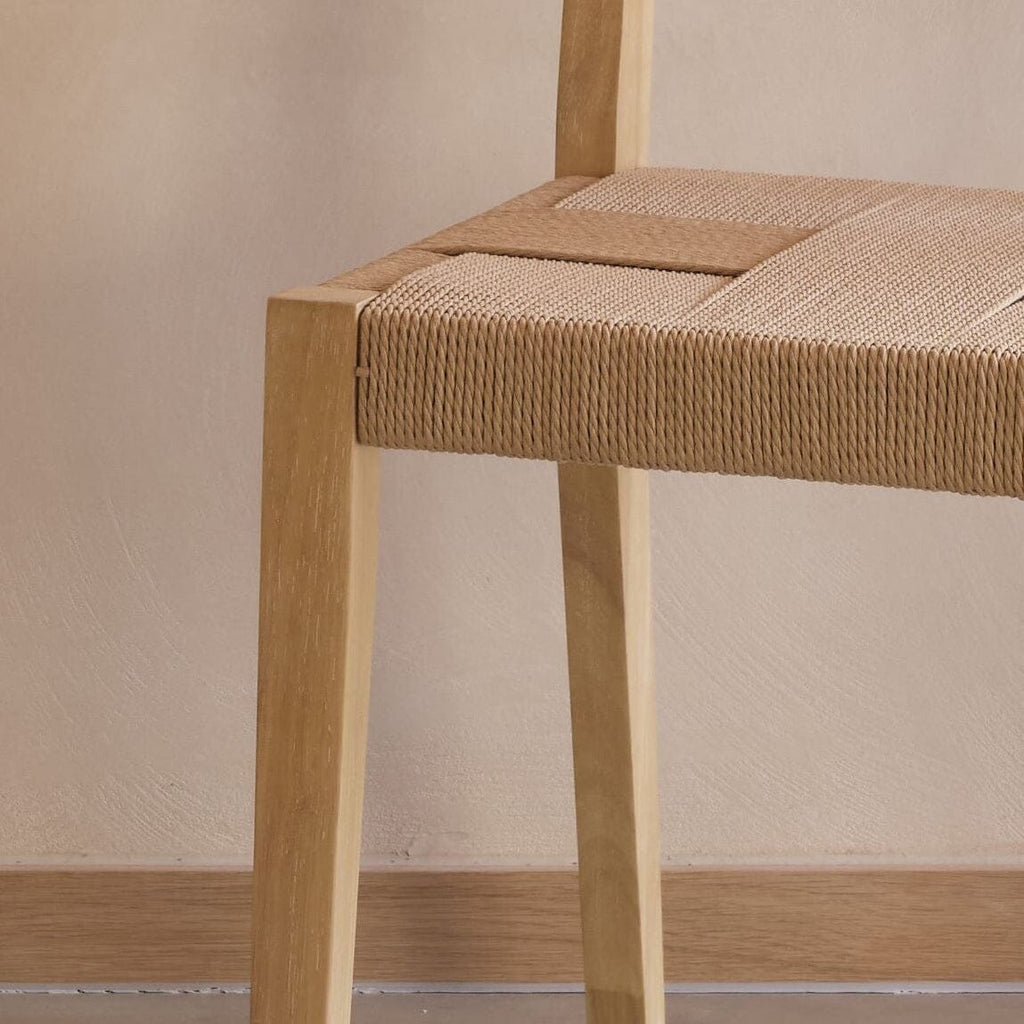 Dinah Whitewash Oak Dining Chairs - Set of 2 - Natural String