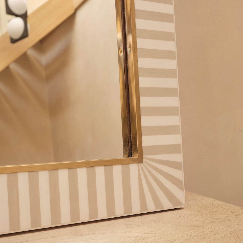 Dartington 80x70cm Arch Wall Mirror - Oatmeal Gold