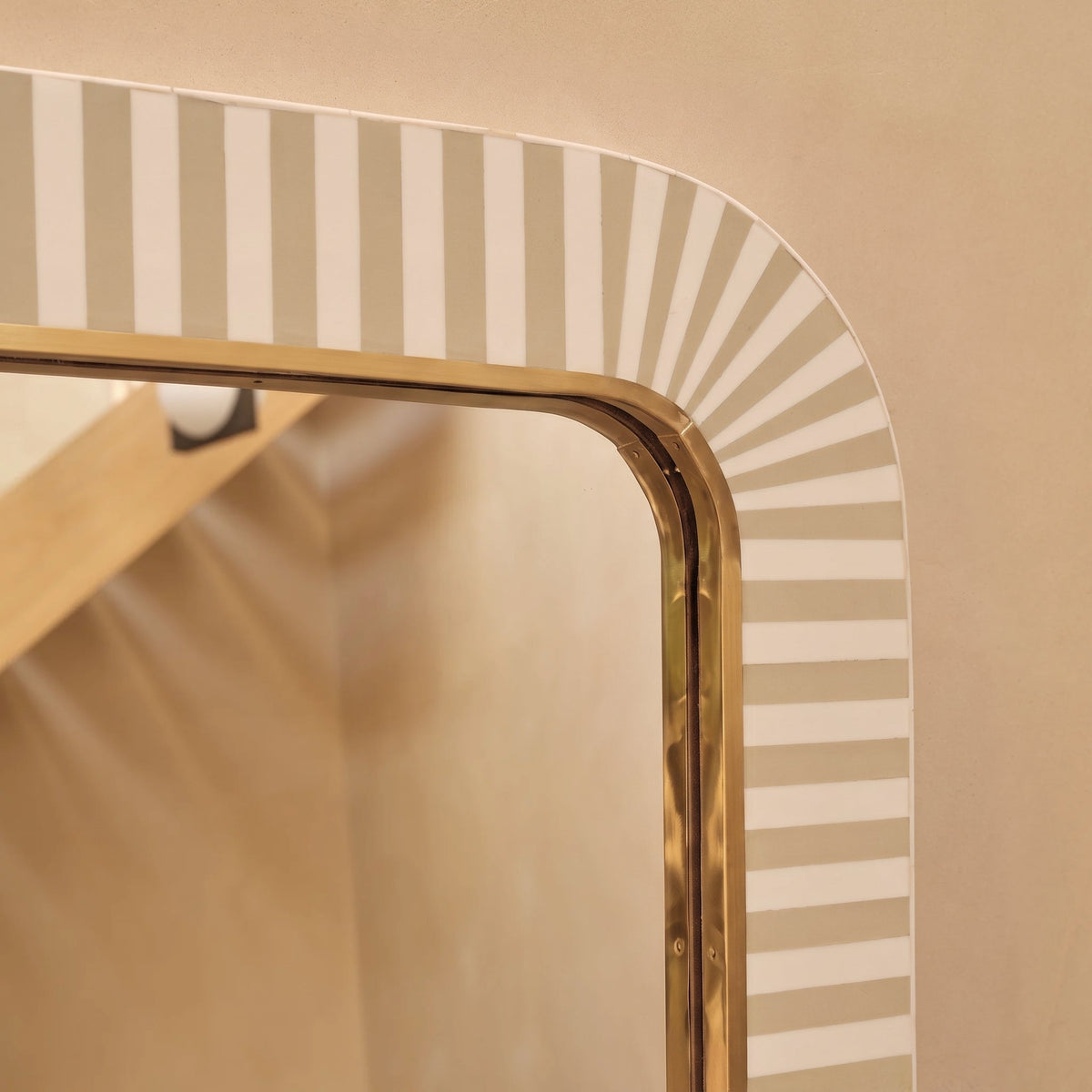 Dartington 80x70cm Arch Wall Mirror - Oatmeal Gold