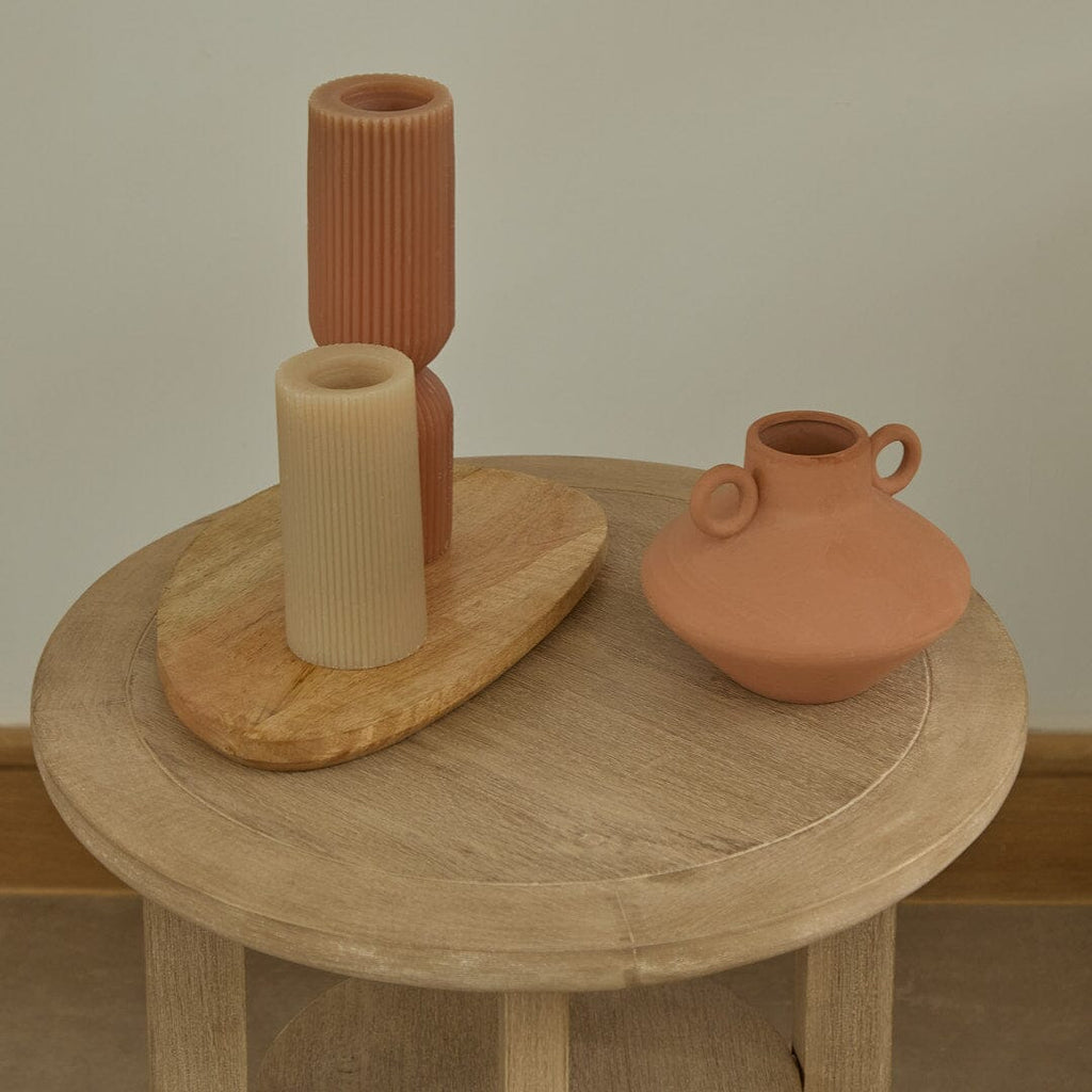 Delphi Light Brushed Acacia Side Table