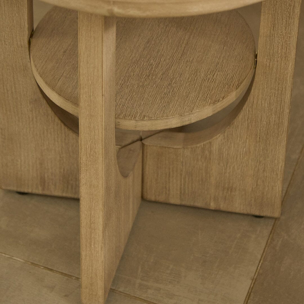 Delphi Light Brushed Acacia Side Table