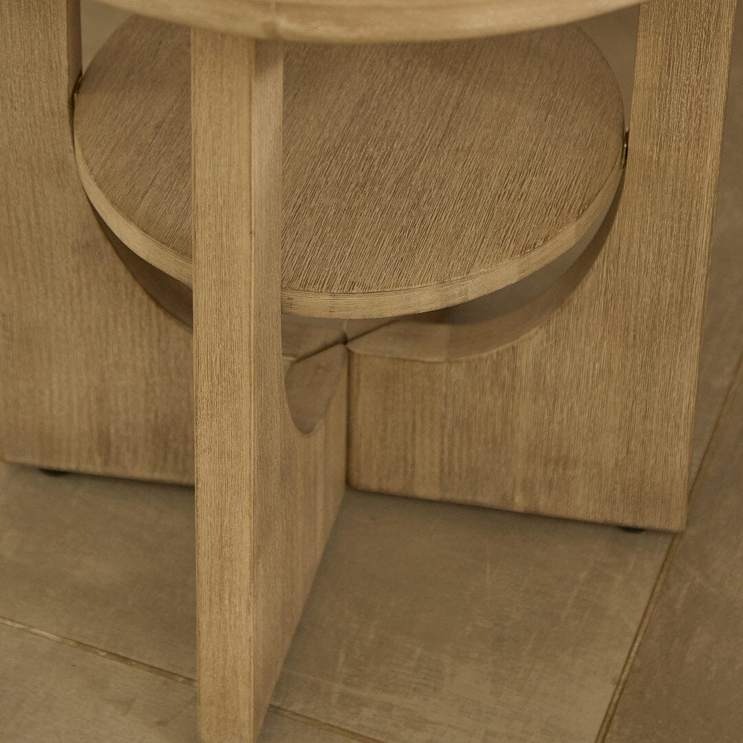 Delphi Light Brushed Acacia Side Table