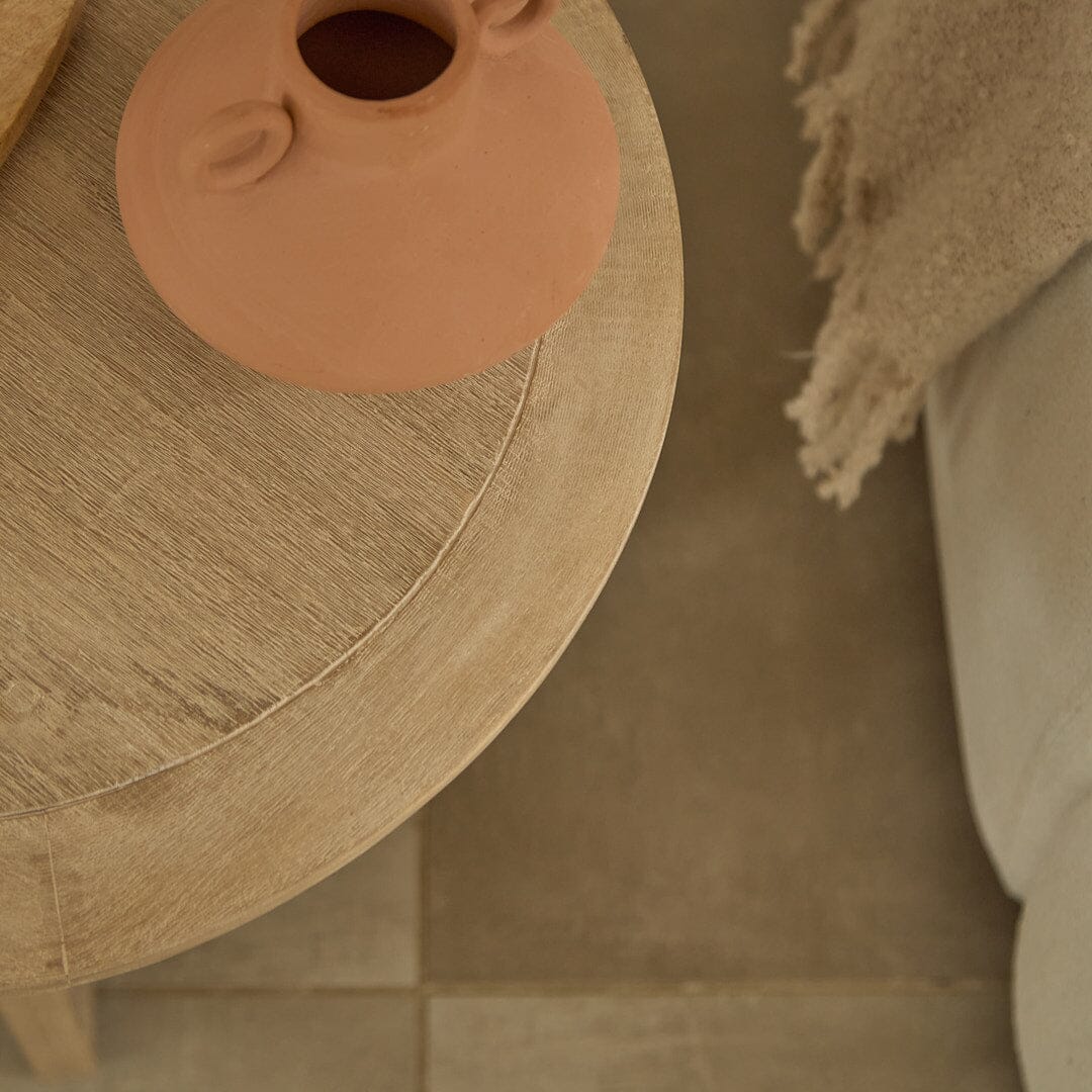 Delphi Light Brushed Acacia Side Table