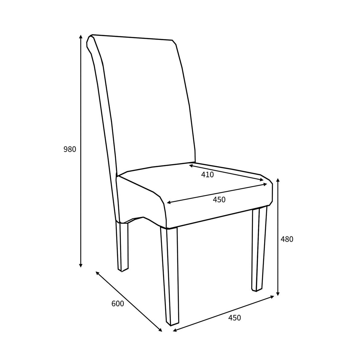 Deryn Check Dining Chair