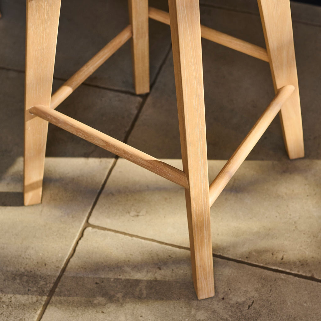 Digby Fawn Linen Swivel Backless Bar Stools - Set of 2 - Whitewash Oak Legs