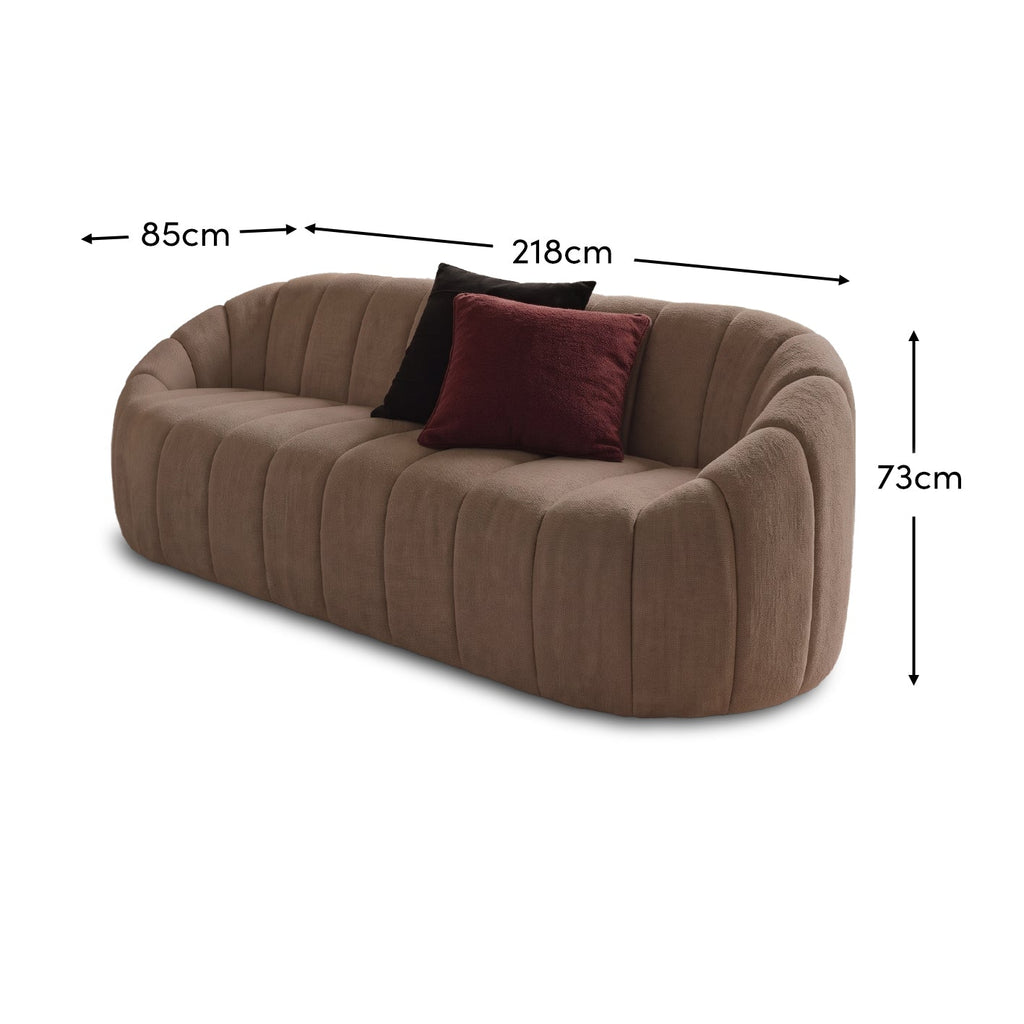 Dune 3 Seater Sofa - Natural Brown