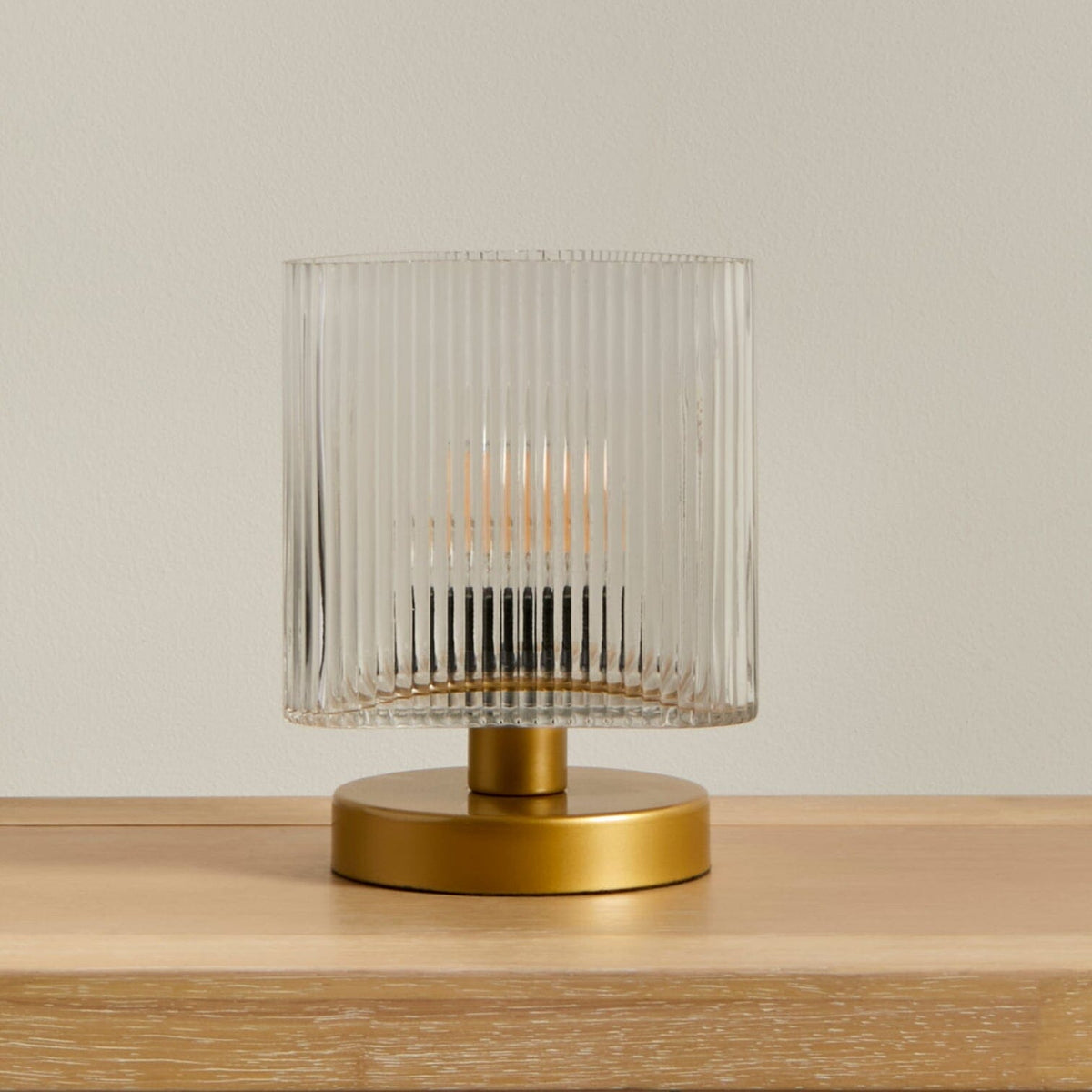 Edworth 20cm Table Lamp - Clear Glass