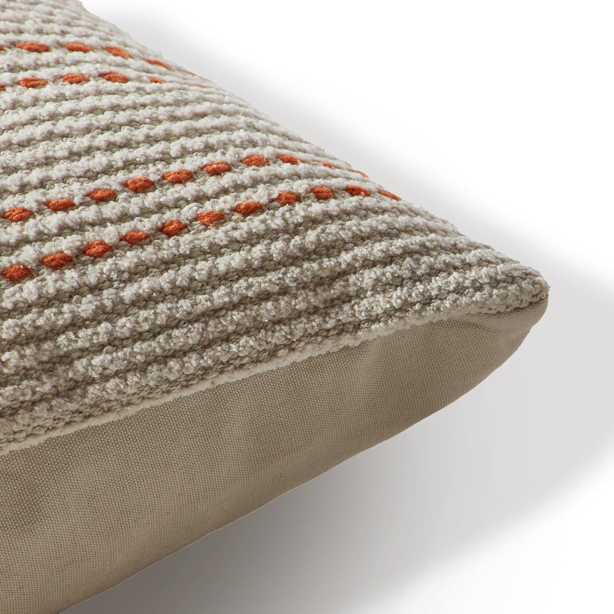 Elberton 45x45cm Cotton Striped Cushion Cover - Burnt Orange