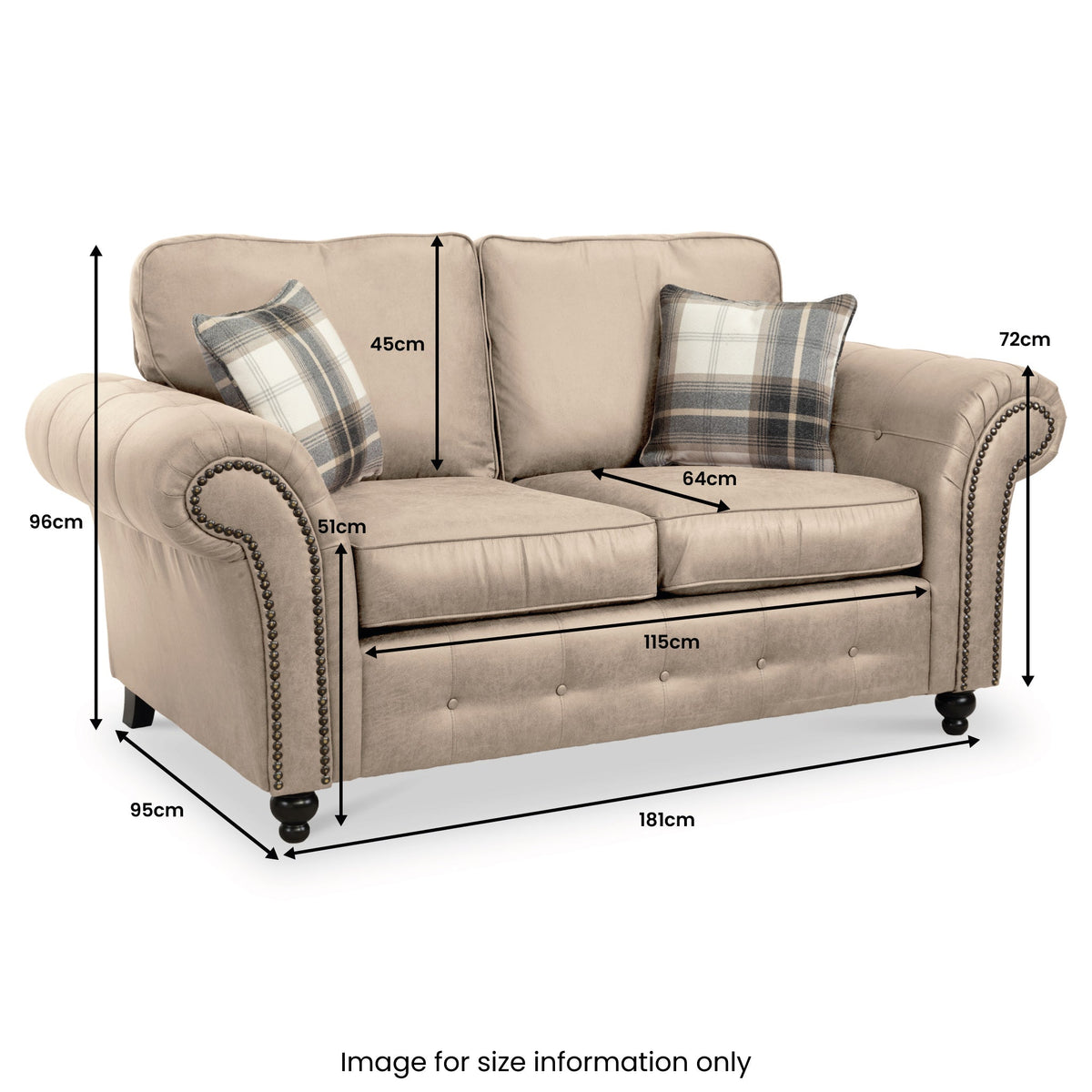Edward Faux Leather 2 Seater Sofa