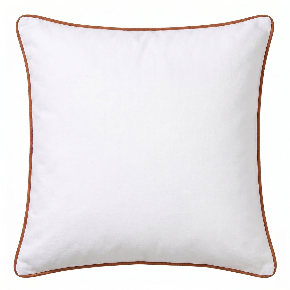 Elsham 45x45cm Velvet Trim Cushion Cover - Burnt Orange