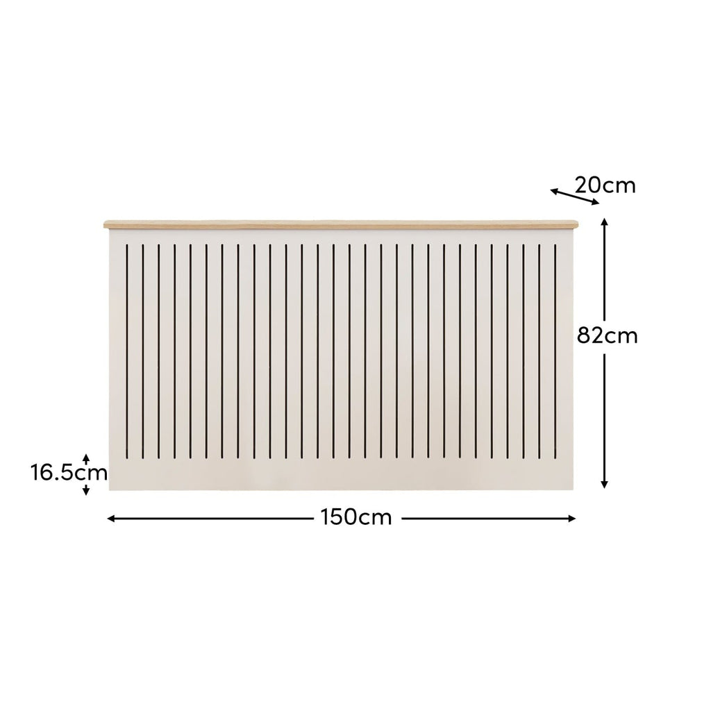 Outlet - Elspeth Large Radiator Cover - Whitewash Oak