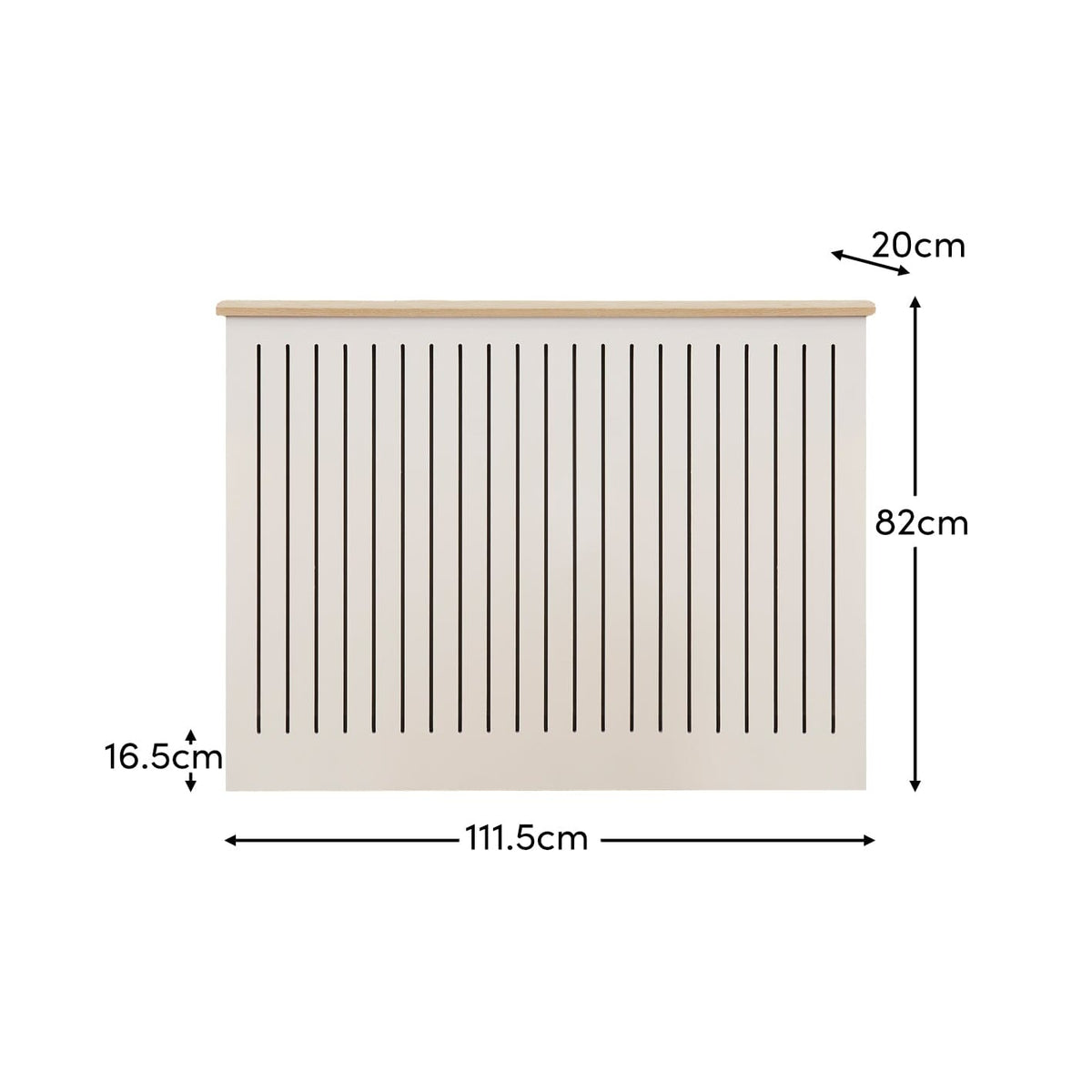 Elspeth Medium Radiator Cover - Whitewash Oak