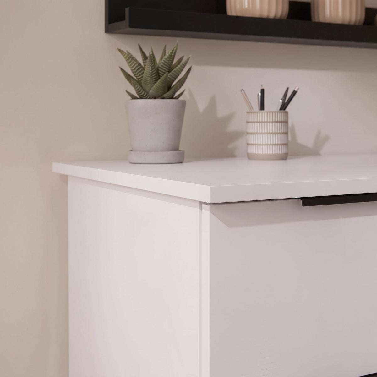 Essie 3 Drawer Desk - White