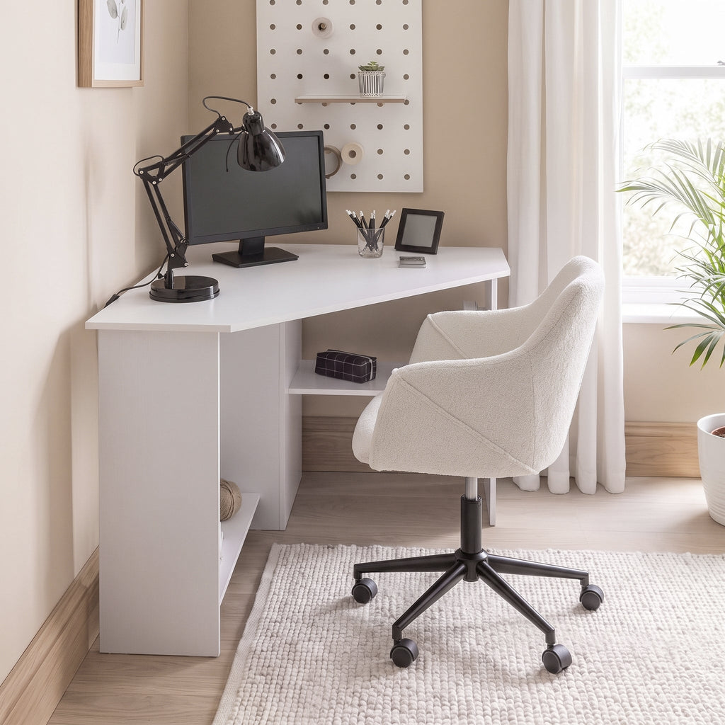 Essie Corner Desk - White
