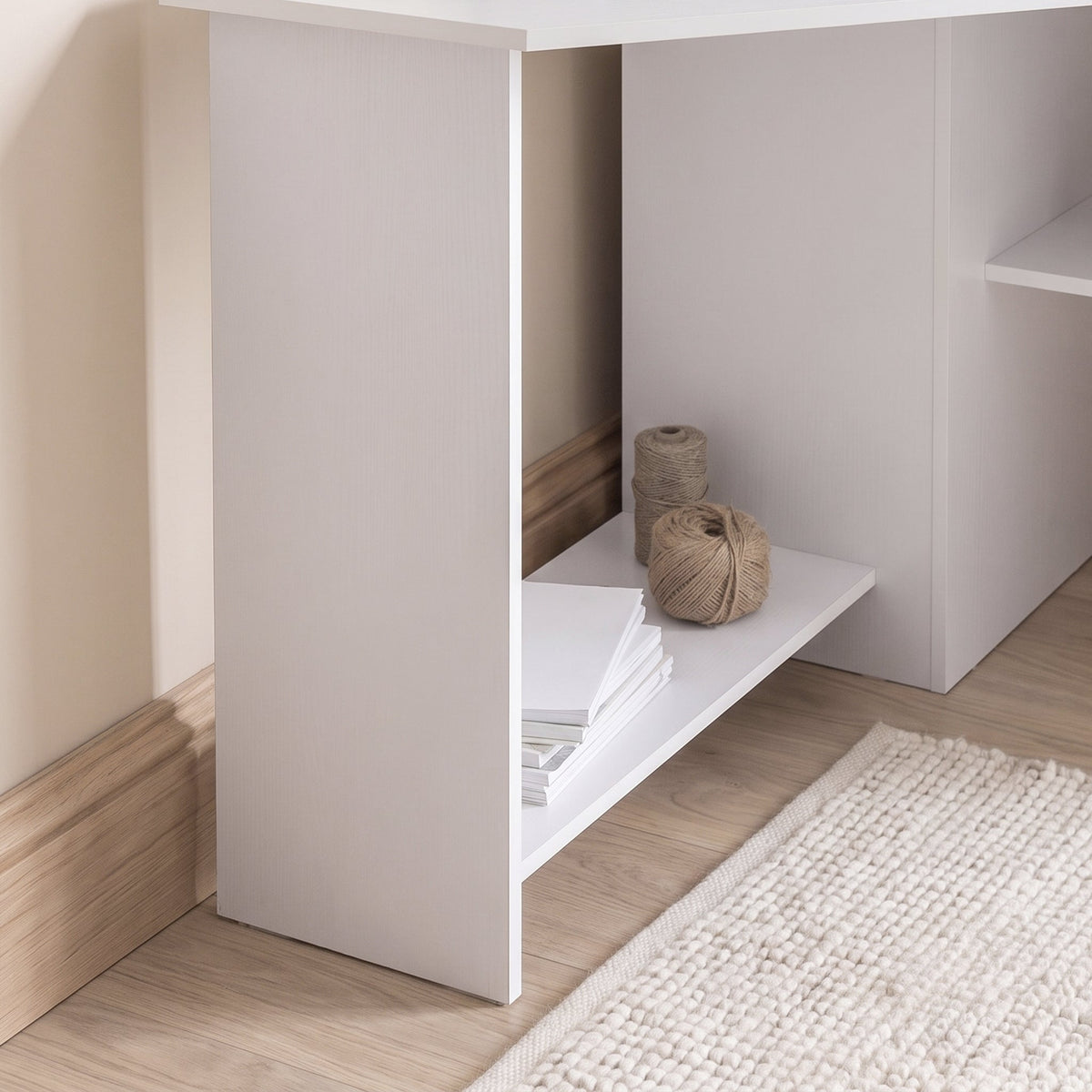Essie Corner Desk - White