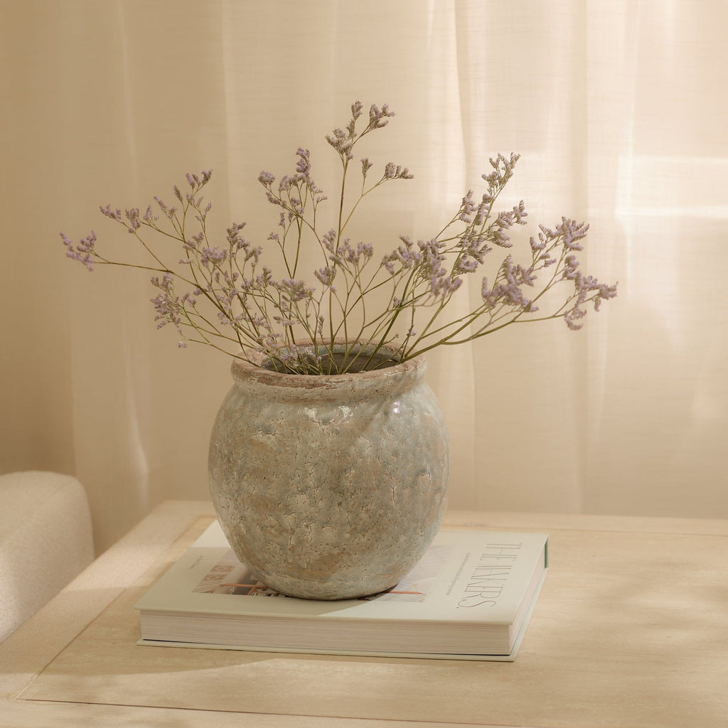 Evora 17cm Ceramic Vase - Sea Blue