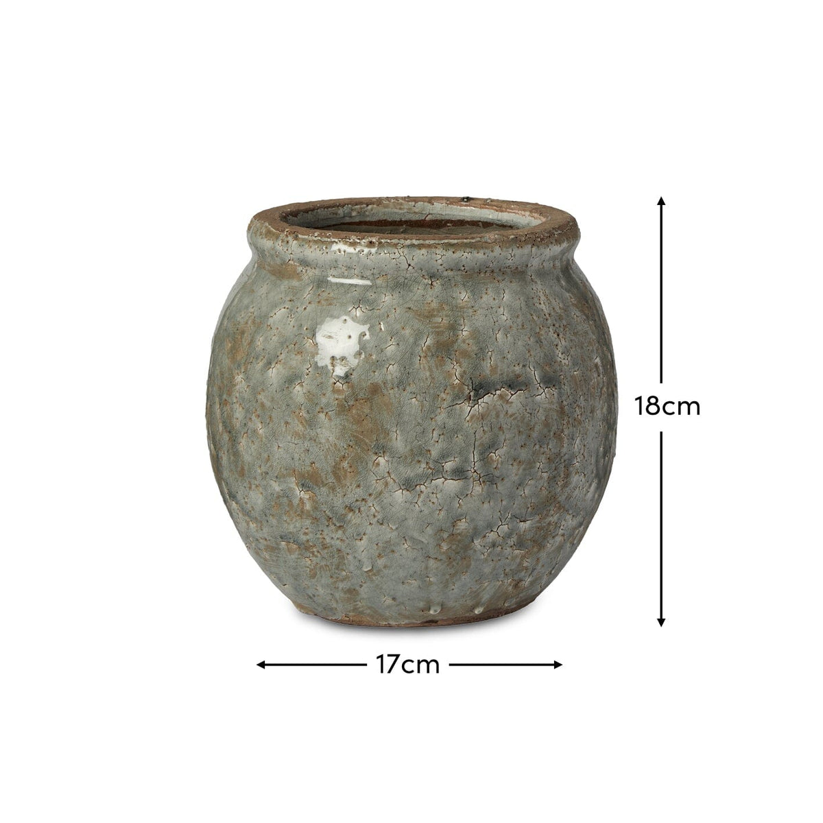Evora 17cm Ceramic Vase - Sea Blue