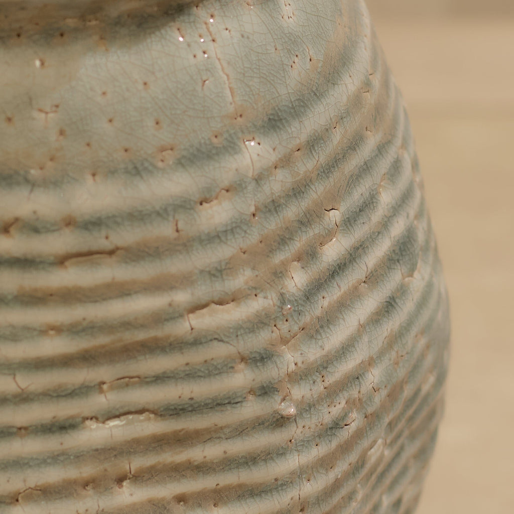 Evora 21cm Ceramic Vase - Sea Blue