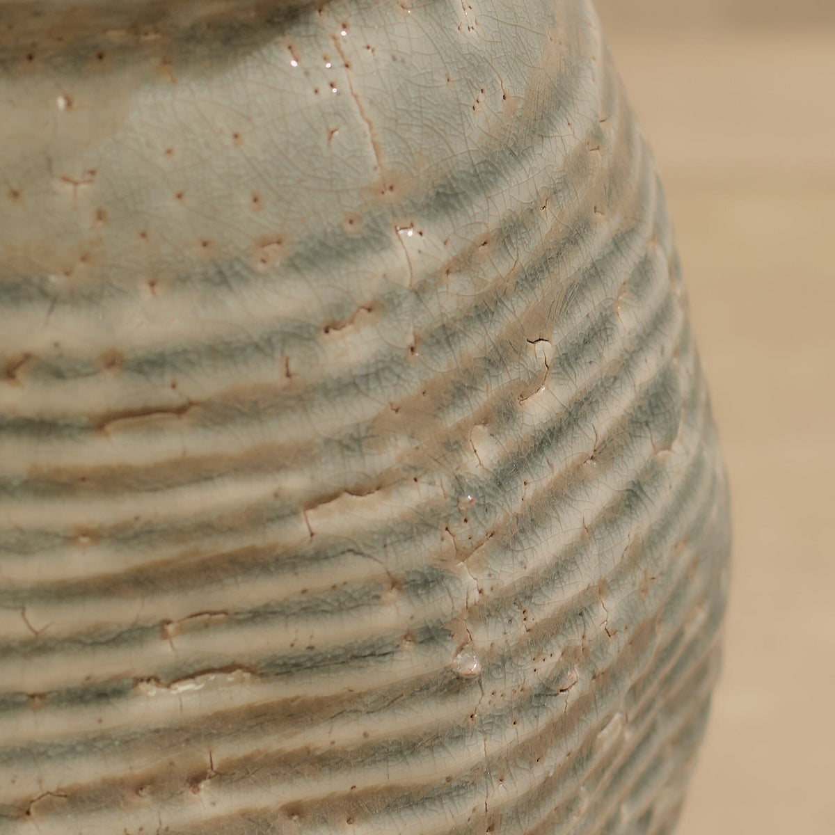 Evora 21cm Ceramic Vase - Sea Blue