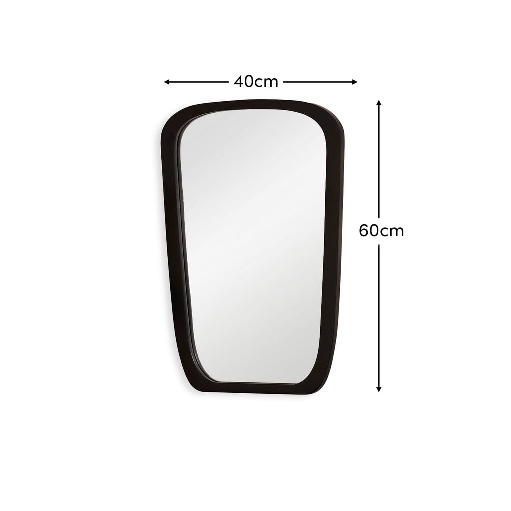 Outlet - Farleigh Small Black Wooden Mirror
