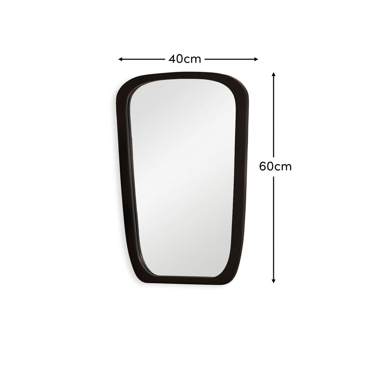 Outlet - Farleigh Small Black Wooden Mirror